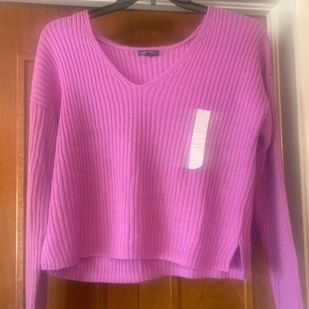 Wild Fable Women's Pink V-neck Pullover NWOT